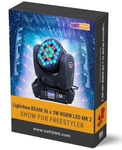 Gotowe Show dla 4x Light4me BEAM 36x3W RGBW LED MK 2