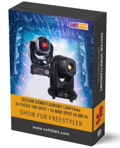 Gotowe Show dla zestawu 2x Light4me FOCUS 100 LED + 2x Light4me MINI SPOT 60 MK III 