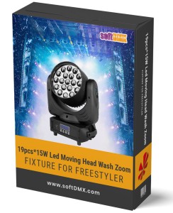 Fixtura 19pcs*15W Led Moving Head Wash Zoom