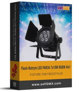 Fixtura Flash Butrym LED PAR36 7x10W RGBW 4in1