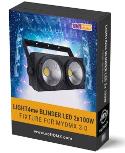 Fixtura Light4me BLINDER 2x 100W MyDMX / MyDMX Go! / Light Rider