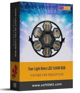 Fixtura YUER LIGHTS RETRO 7x50W RGBW