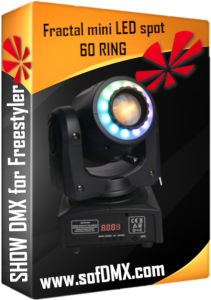 GOTOWE SHOW dla 4szt Fractal MINI LED GOBO SPOT 60 RING TOWERY 