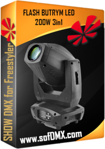 2x Flash Butrym LED GŁOWA RUCHOMA 200W 3in1 GOTOWE SHOW TOWERY