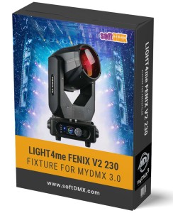 Fixtura Light4me FENIX v2 230 MyDMX / MyDMX Go! / Light Rider