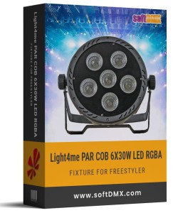 Fixtura Light4me PAR COB 6X30 W LED RGBA