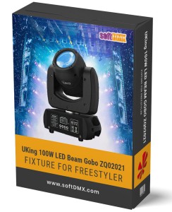 Fixtura U King 100W LED Beam Gobo Moving Head (ZQ02021)