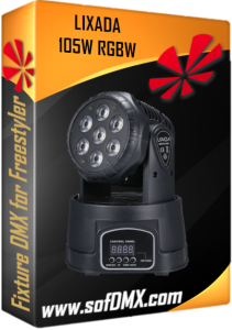 Fixtura Lixada 105W RGBW
