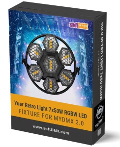 Fixtura Yuer Retro Light 7x50 RGBW MyDMX 3.0 /MyDMX Go!
