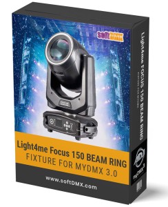 Fixtura Light4me FOCUS 150 BEAM RING MyDMX 3.0 / MyDMX Go! 