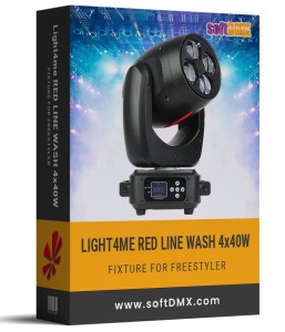Fixtura Light4me RED LINE WASH 4x40 W