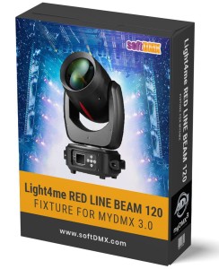 Fixtura LIGHT4me RED LINE BEAM 120 W MyDMX / MyDMX Go!