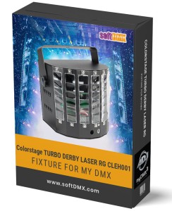 Fixtura COLORSTAGE TURBO DERBY LASER RG CLEH001 MyDMX / MyDMX Go!