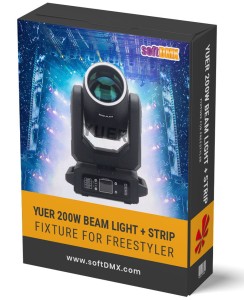 Fixtura YUER 200W Beam Light + STRIP