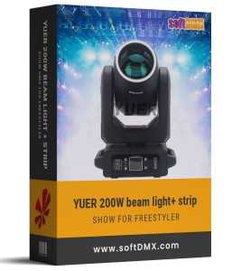 Gotowe Show dla 4x YUER 200W Beam Light + STRIP na TOWERY
