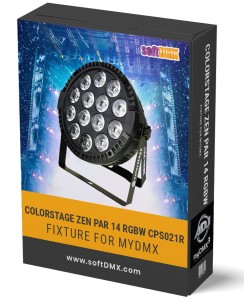 Fixtura COLORSTAGE ZEN PAR 14 RGBW CPS021R MyDMX / MyDMX Go! 