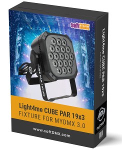 Fixtura LIGHT4me CUBE PAR 19x3W MyDMX3.0 / MyDMX Go!