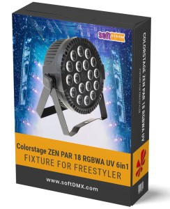 Fixtura Colorstage ZEN PAR 18 RGBWAUV 6in1 (PAKIET FIXTUR)
