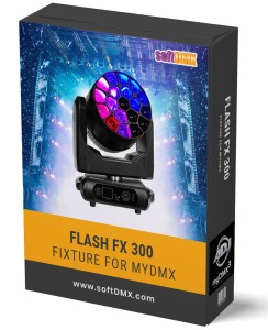 Fixtura FLASH EVENT FX300 FIXTURA v 32CH SHAPES MyDMX3.0 / MyDMX Go!
