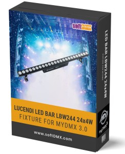Fixtura LUCENDI LED BAR LBW244 24x4W MyDMX / MyDMX Go! WOLFMIX