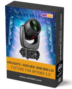 Fixtura HYULIGHTS / YUER NEW 180W MINI LED MyDMX / MyDMX Go! WOLFMIX