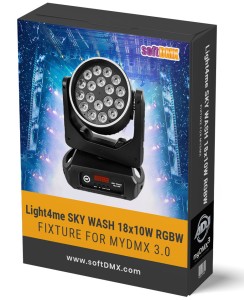 Fixtura Light4me SKY WASH 18x10W RGBW MyDMX / MyDMX Go! / WOLFMIX