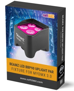 Fixtura BEAMZ BBP90 UPLIGHT MyDMX / MyDMX Go! / WOLFMIX