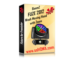 Fixtura BeamZ FUZE 2812 Wash Moving Head with Zoom