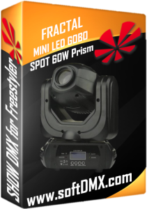 4x FRACTAL MINI LED GOBO SPOT 60 W Prism GOTOWE SHOW NA TOWERY