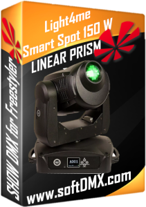 GOTOWE SHOW dla 4x Light4me Smart Spot 150 LINEAR PRISM ver. TOWERY