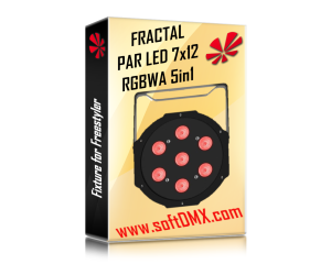 Fixtura Fractal PAR LED 7x12W RGBWA 5in1
