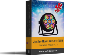 Gotowe Show dla 8x Light4me FRAME PAR 7x12 RGBW