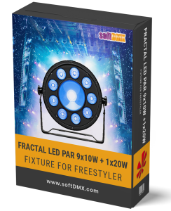 Fixtura Fractal LED PAR 9x10W + 1x20W