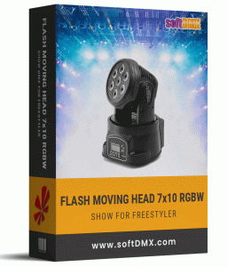 Gotowe Show dla 4x FLASH MOVING HEAD 7x10 RGBW