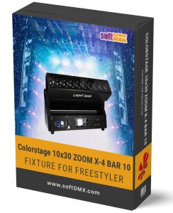 Fixtura COLORSTAGE Listwa 10x30 4in1 ZOOM X-4 BAR 10