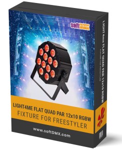 Fixtura Light4me FLAT QUAD PAR 12x10 RGBW