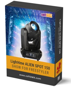 Gotowe Show dla 4x Light4me ALIEN SPOT 150W