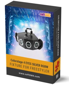 Fixtura Colorstage 4 EYES SILVER RGBW